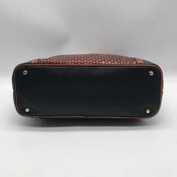 Bally Black And Brown Leather Vintage Woven Tote Bag - Picture 5 of 11